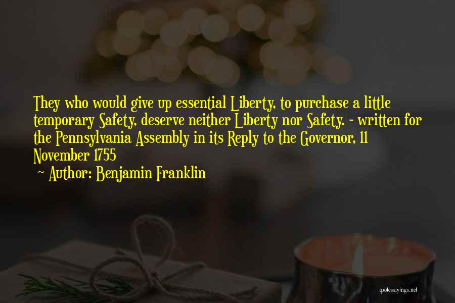 Give Me Reply Quotes By Benjamin Franklin