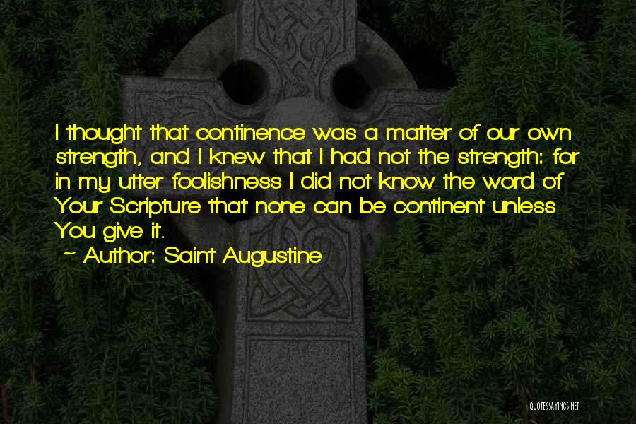 Give Me Some Strength Quotes By Saint Augustine