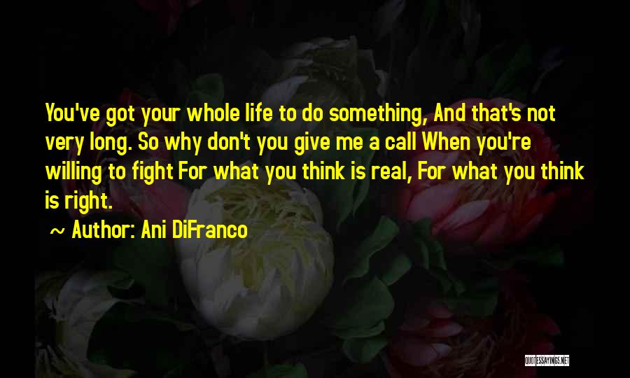 Give Me Something To Fight For Quotes By Ani DiFranco