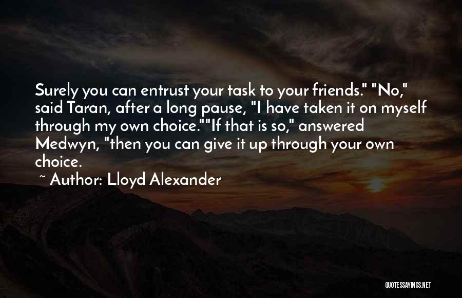 Give Myself Up Quotes By Lloyd Alexander