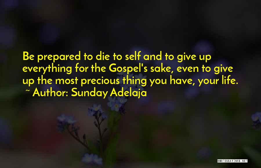 Give Up Everything For You Quotes By Sunday Adelaja