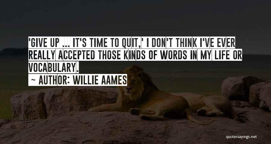 Give Up Life Quotes By Willie Aames