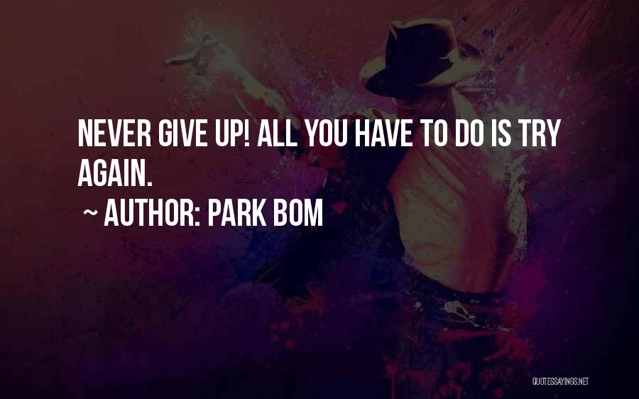 Give Up Trying Quotes By Park Bom