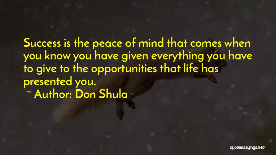 Given Opportunity Quotes By Don Shula