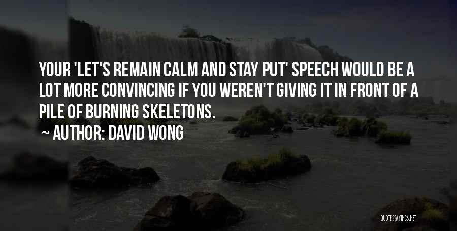 Giving A Speech Quotes By David Wong