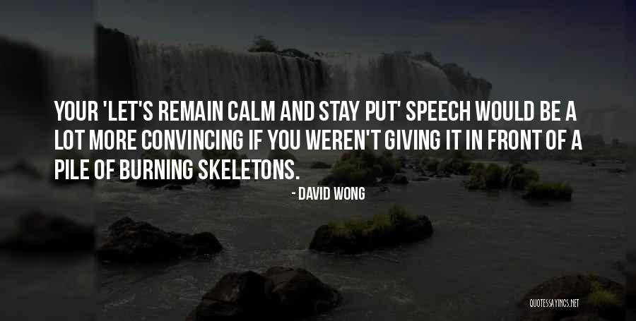 Giving A Speech Quotes By David Wong