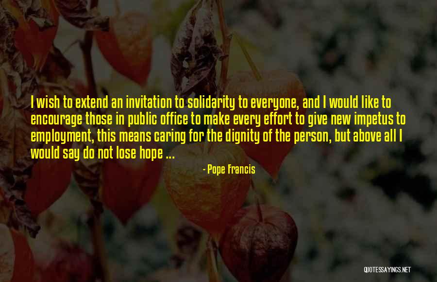 Giving And Caring Quotes By Pope Francis