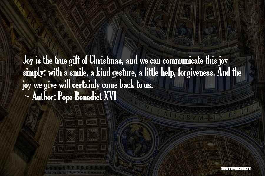Giving And Christmas Quotes By Pope Benedict XVI