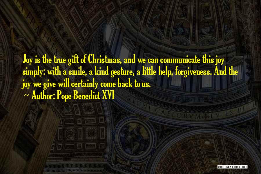 Giving At Christmas Quotes By Pope Benedict XVI