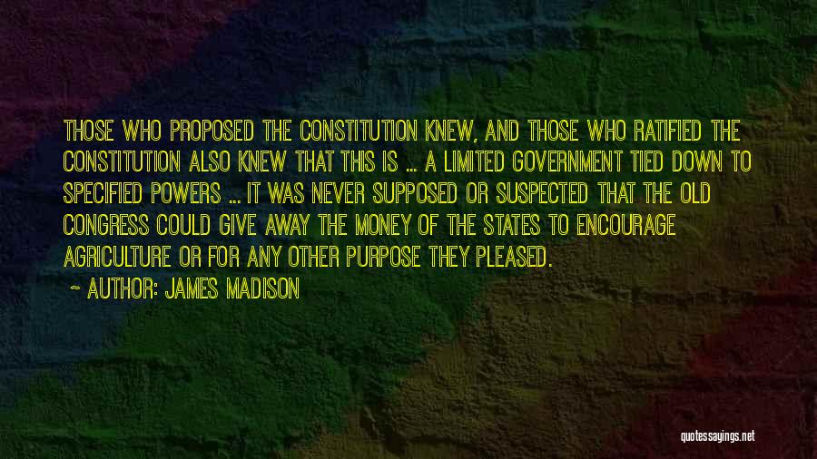 Giving Away Money Quotes By James Madison