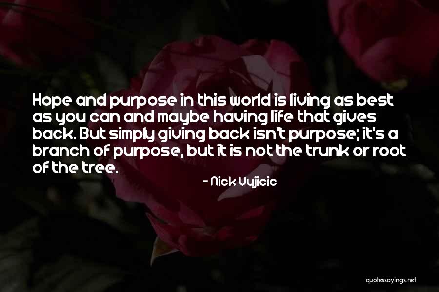 Giving Back In Life Quotes By Nick Vujicic