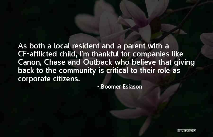 Giving Back To Your Community Quotes By Boomer Esiason