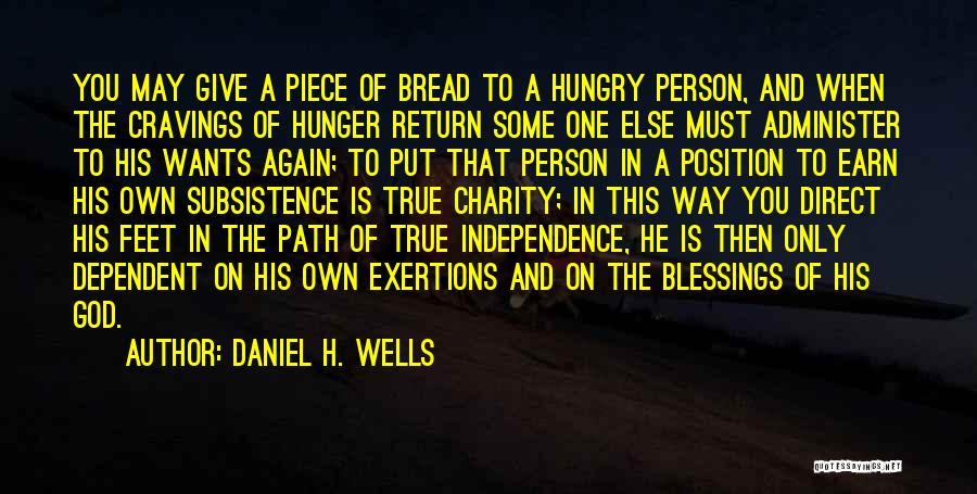 Giving Charity Quotes By Daniel H. Wells