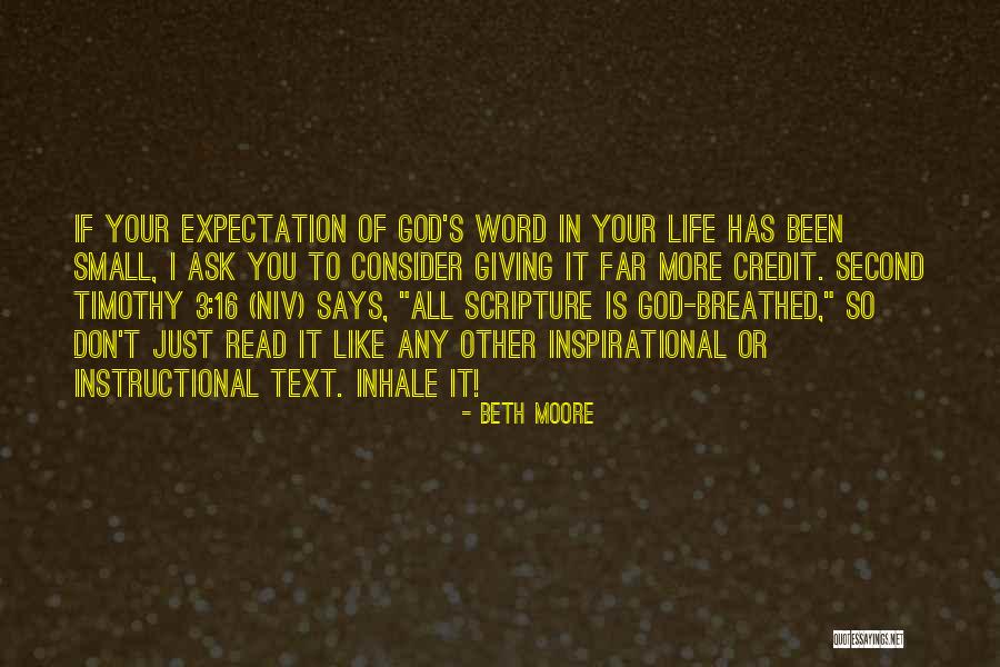 Giving Credit To God Quotes By Beth Moore