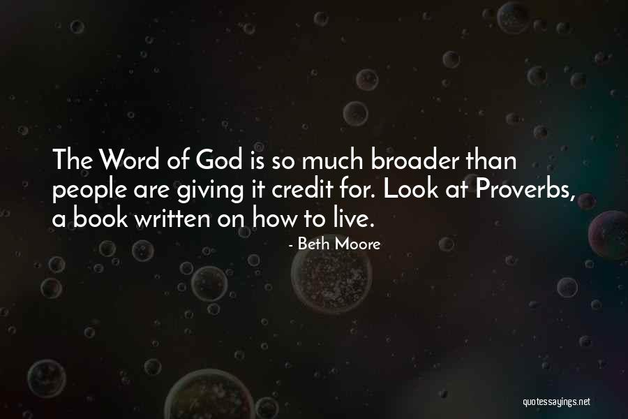 Giving Credit To God Quotes By Beth Moore