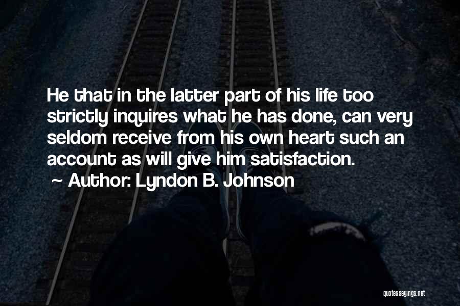 Giving From Heart Quotes By Lyndon B. Johnson