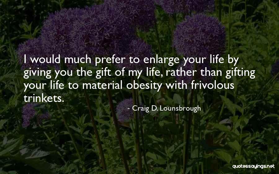 Giving Gifts Quotes By Craig D. Lounsbrough