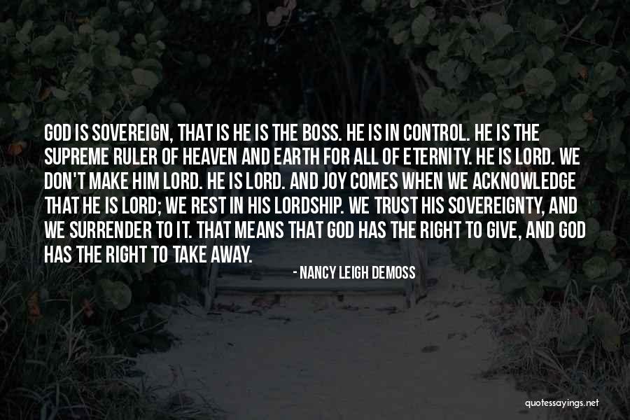 Giving God Control Quotes By Nancy Leigh DeMoss