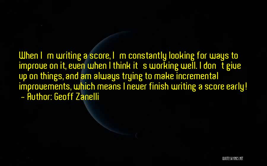 Giving It Up Quotes By Geoff Zanelli