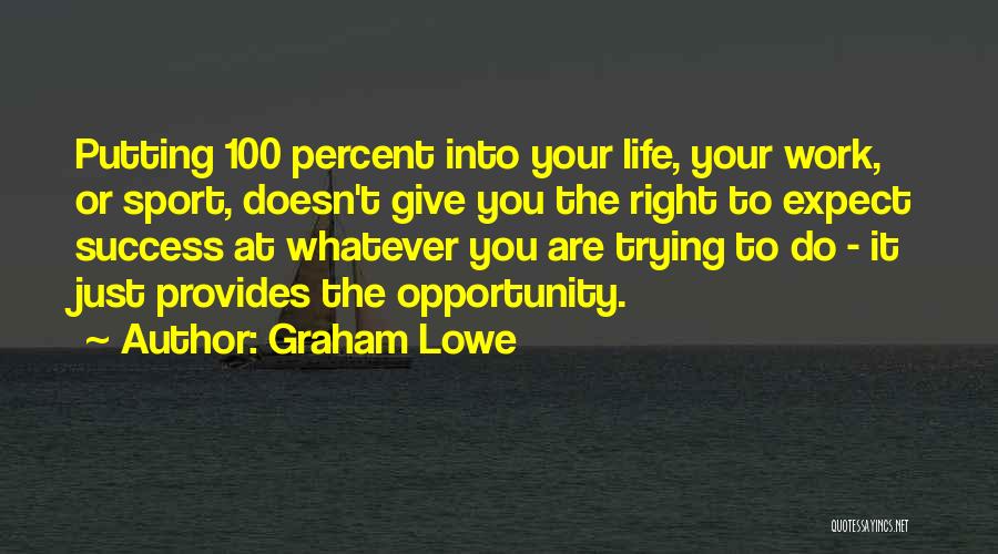 Giving It Your All In Sports Quotes By Graham Lowe