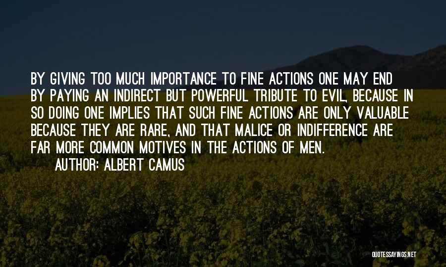 Giving Less Importance Quotes By Albert Camus