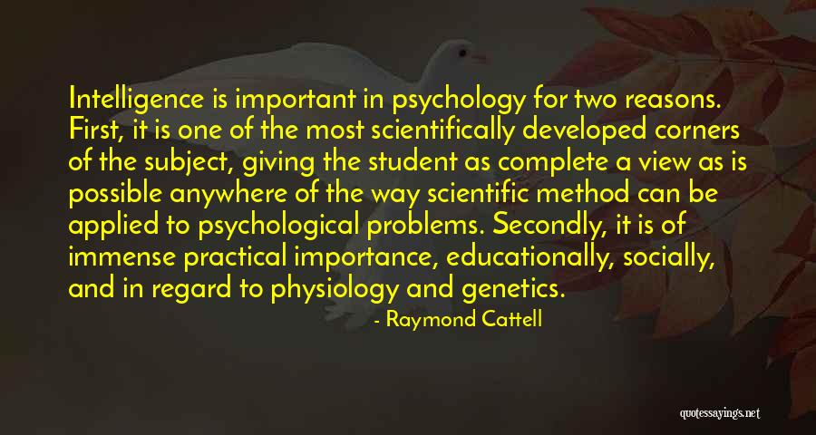 Giving More Importance Quotes By Raymond Cattell