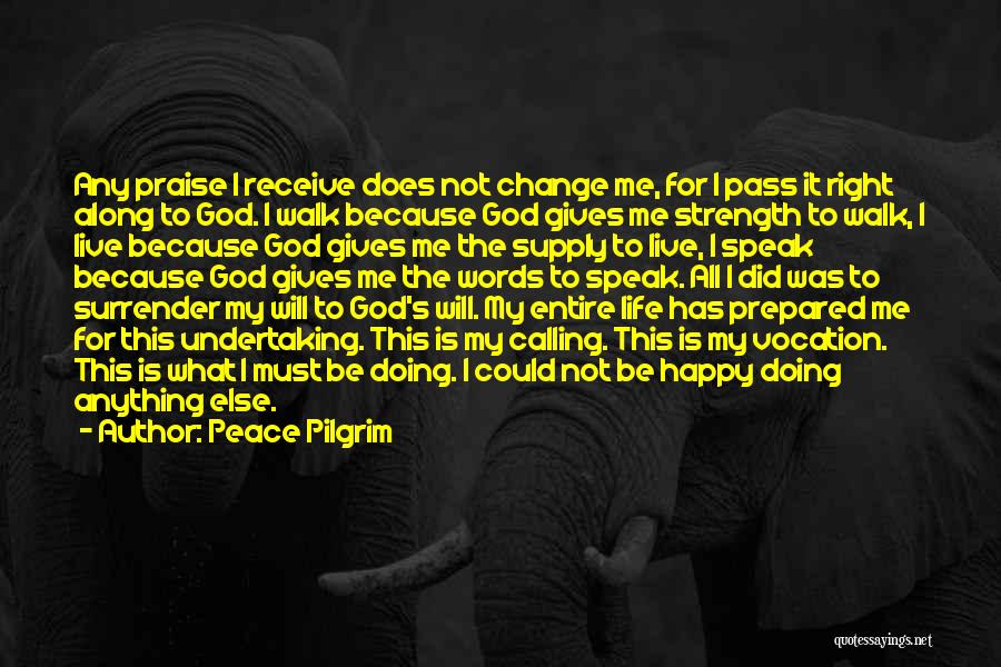 Giving My Life To God Quotes By Peace Pilgrim