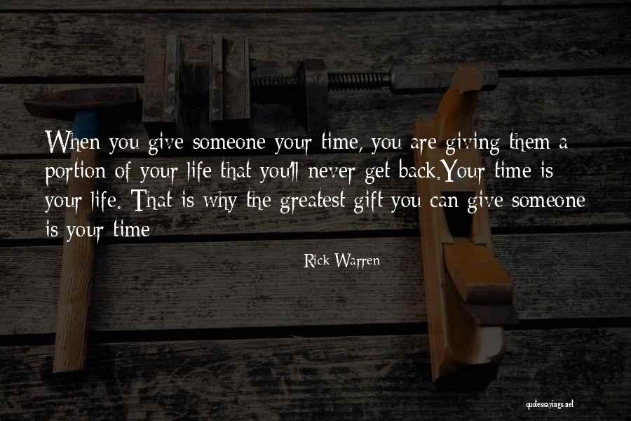 Giving Of Your Time Quotes By Rick Warren