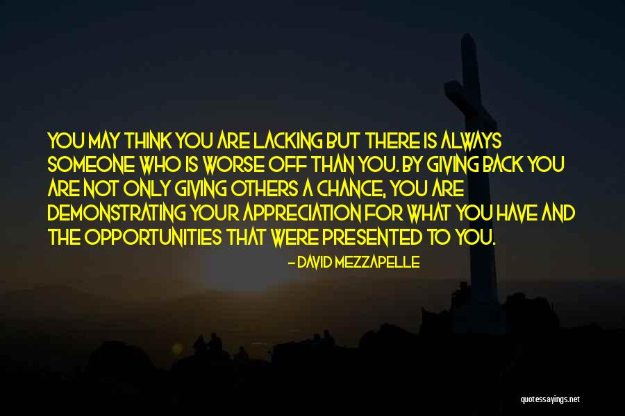 Giving One More Chance Quotes By David Mezzapelle Giving One More Chance Quotes By David Mezzapelle