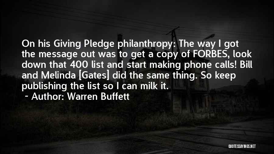Giving Pledge Quotes By Warren Buffett