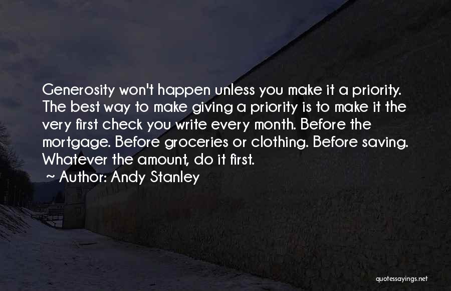 Giving Priority Quotes By Andy Stanley