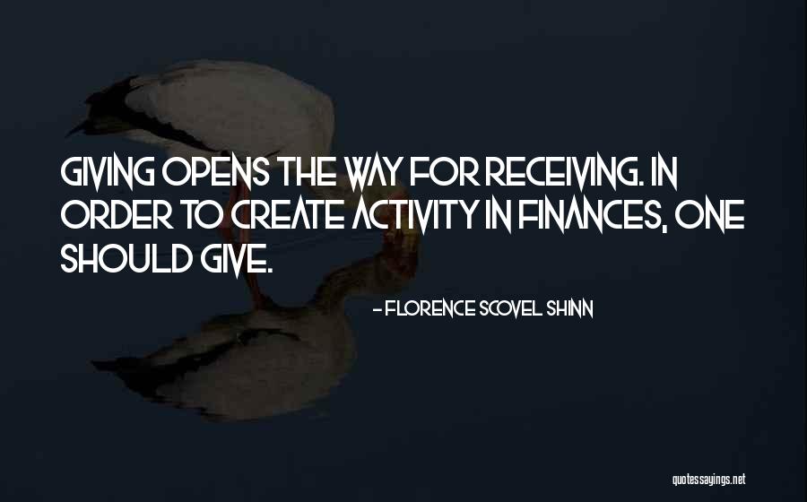 Giving Rather Than Receiving Quotes By Florence Scovel Shinn