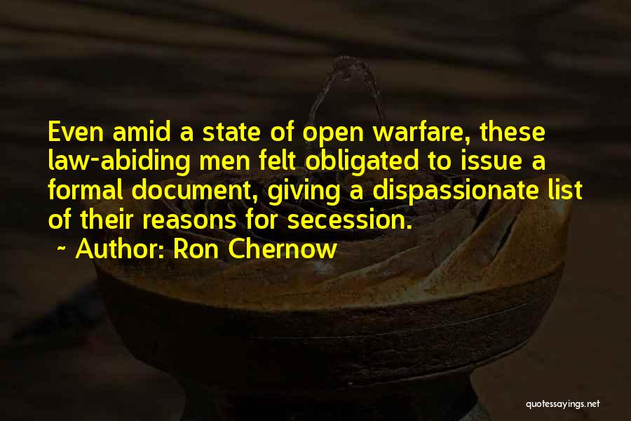 Giving Reasons Quotes By Ron Chernow