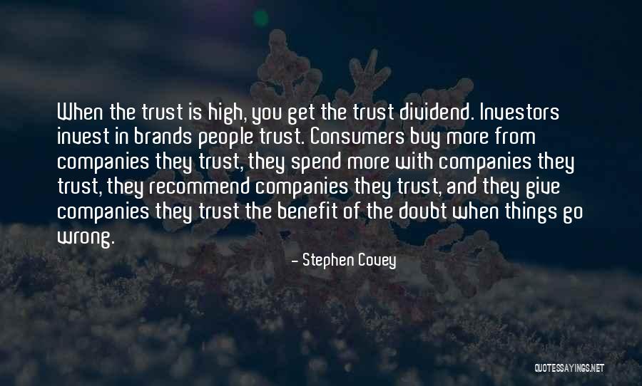 Giving Someone The Benefit Of The Doubt Quotes By Stephen Covey