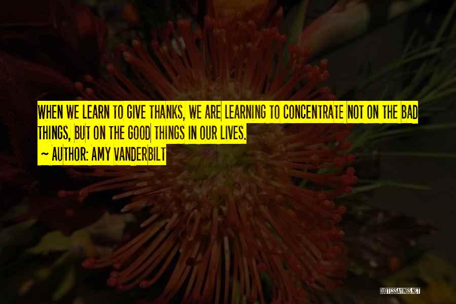 Giving Thanks And Gratitude Quotes By Amy Vanderbilt