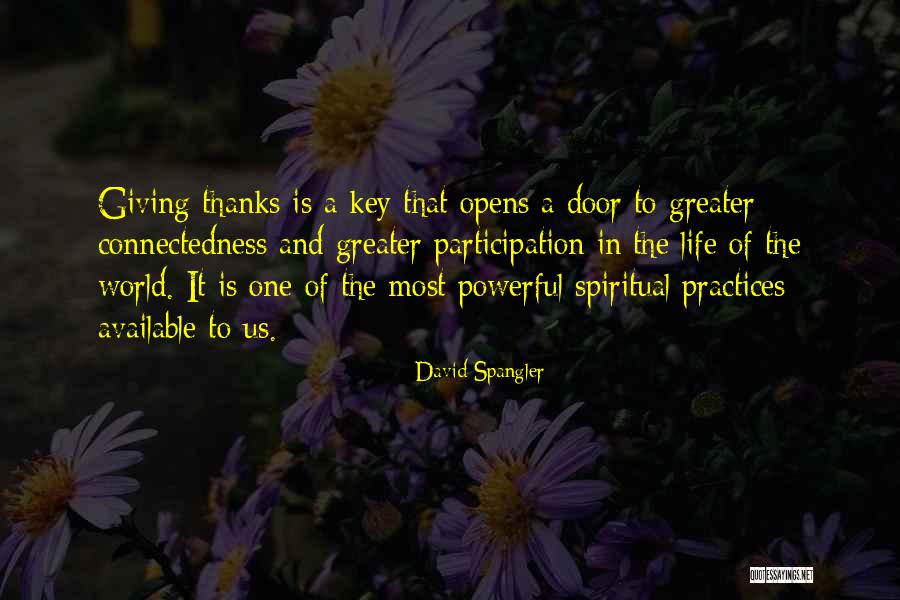 Giving Thanks Quotes By David Spangler