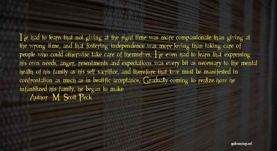 Giving Time To Your Family Quotes By M. Scott Peck