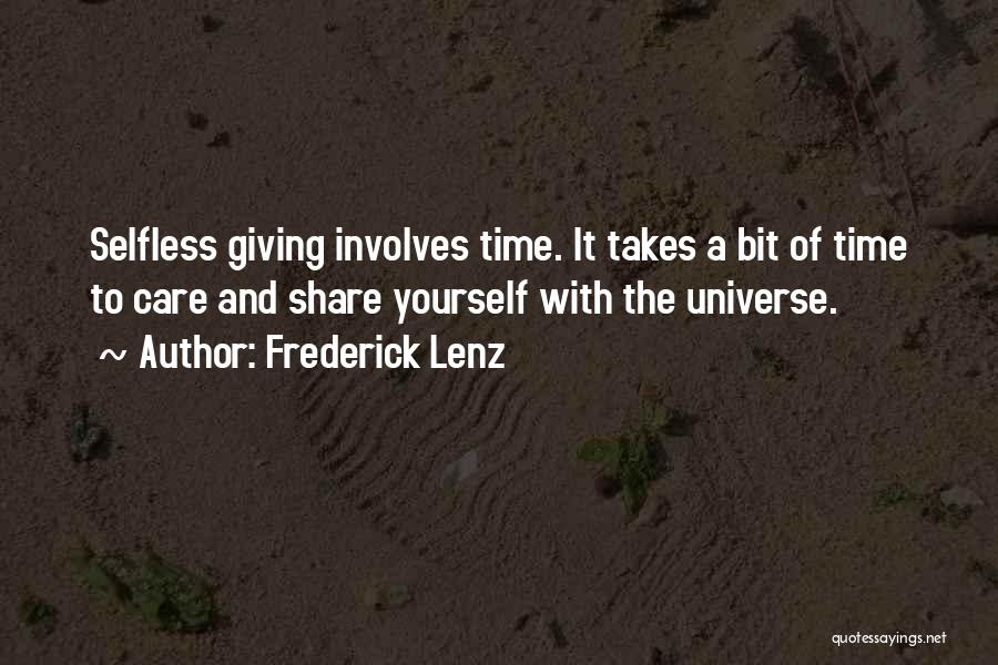 Giving Time To Yourself Quotes By Frederick Lenz