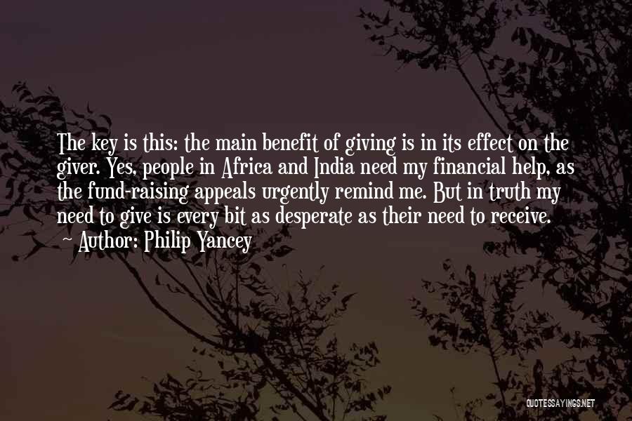 Giving To Someone In Need Quotes By Philip Yancey
