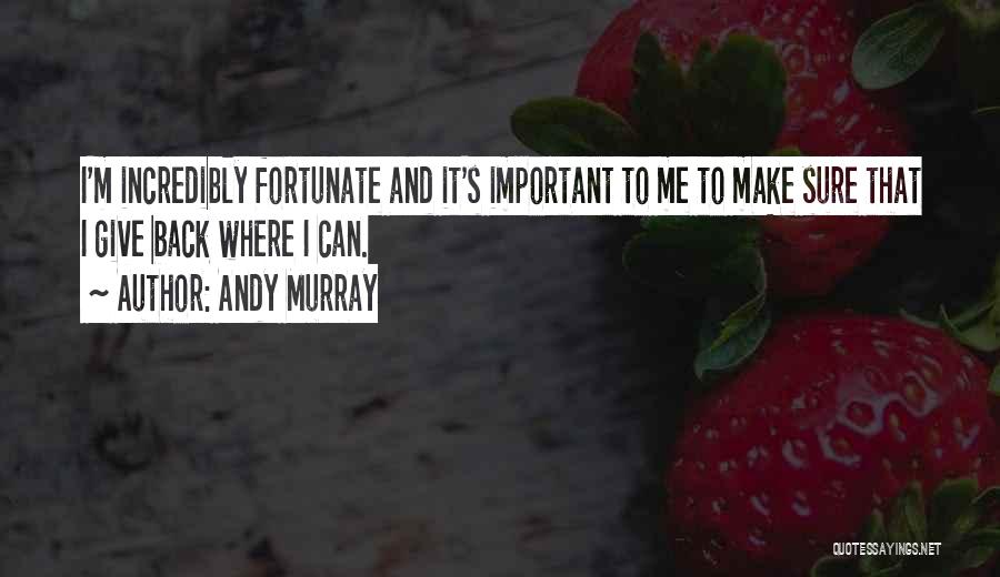 Giving To Those Less Fortunate Quotes By Andy Murray