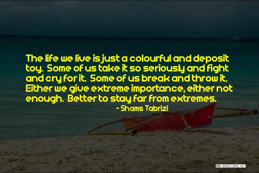 Giving Too Much Importance Quotes By Shams Tabrizi