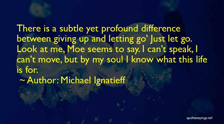 Giving Up And Letting Go Quotes By Michael Ignatieff