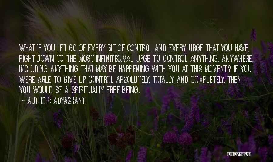 Giving Up Control Quotes By Adyashanti