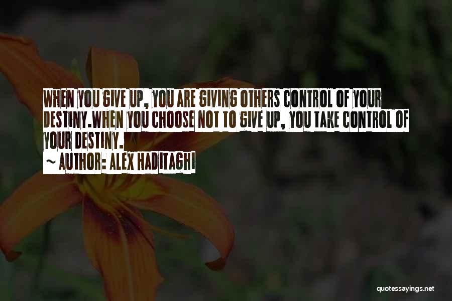 Giving Up Control Quotes By Alex Haditaghi