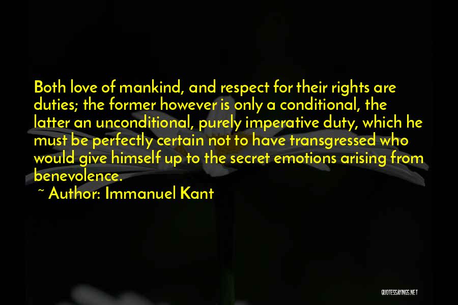 Giving Up For Love Quotes By Immanuel Kant