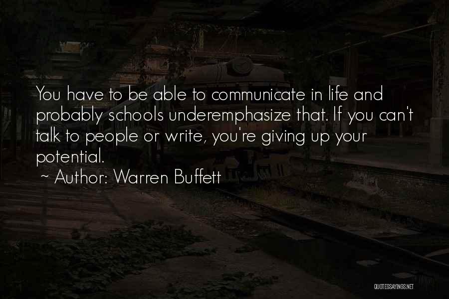 Giving Up Life Quotes By Warren Buffett