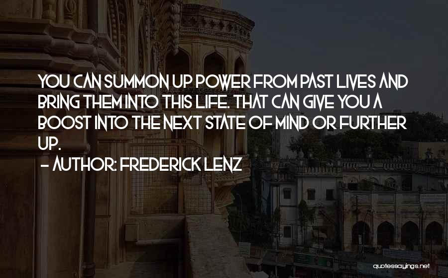 Giving Up The Past Quotes By Frederick Lenz