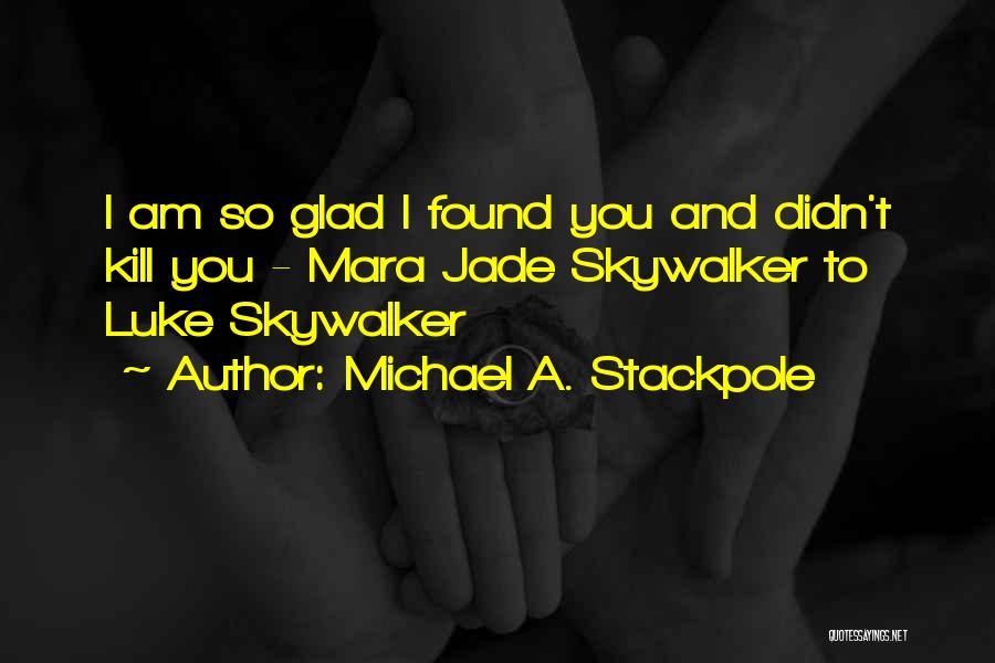Glad To Have Found You Quotes By Michael A. Stackpole