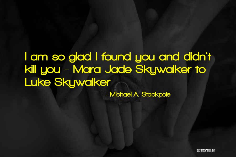 Glad To Have Found You Quotes By Michael A. Stackpole