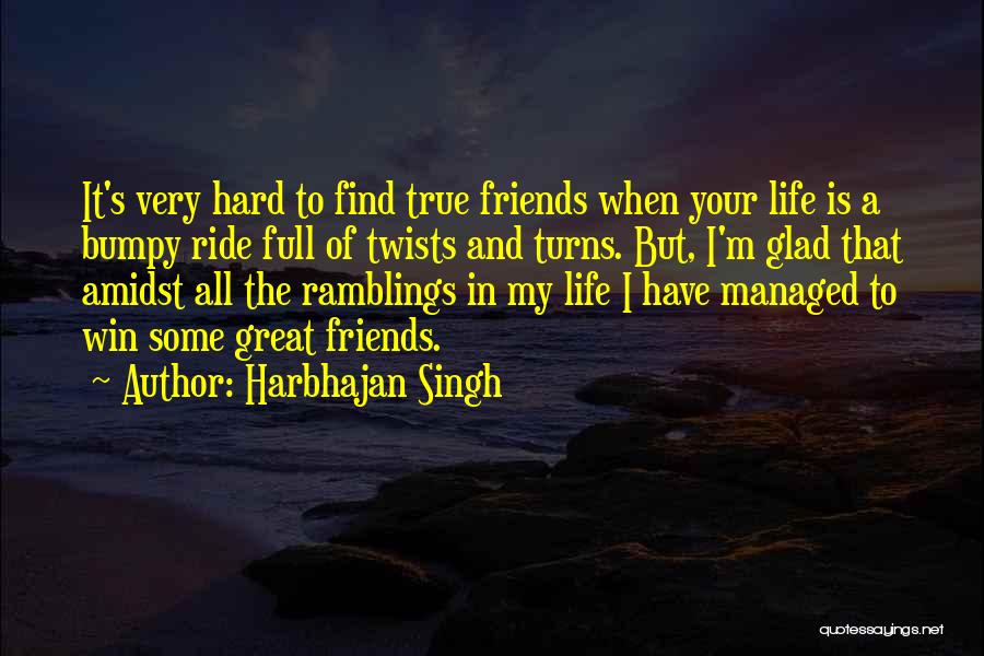 Glad We're Friends Quotes By Harbhajan Singh